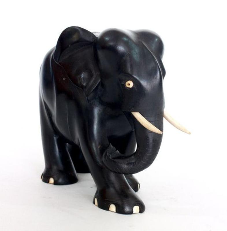 Ebony Elephant Figurine